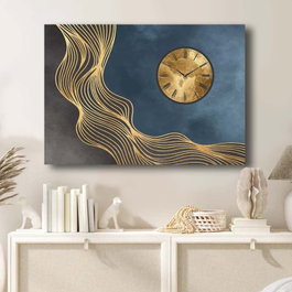 Wallity Reloj de Pared Decorativo de Lienzo 70 x 100 cm